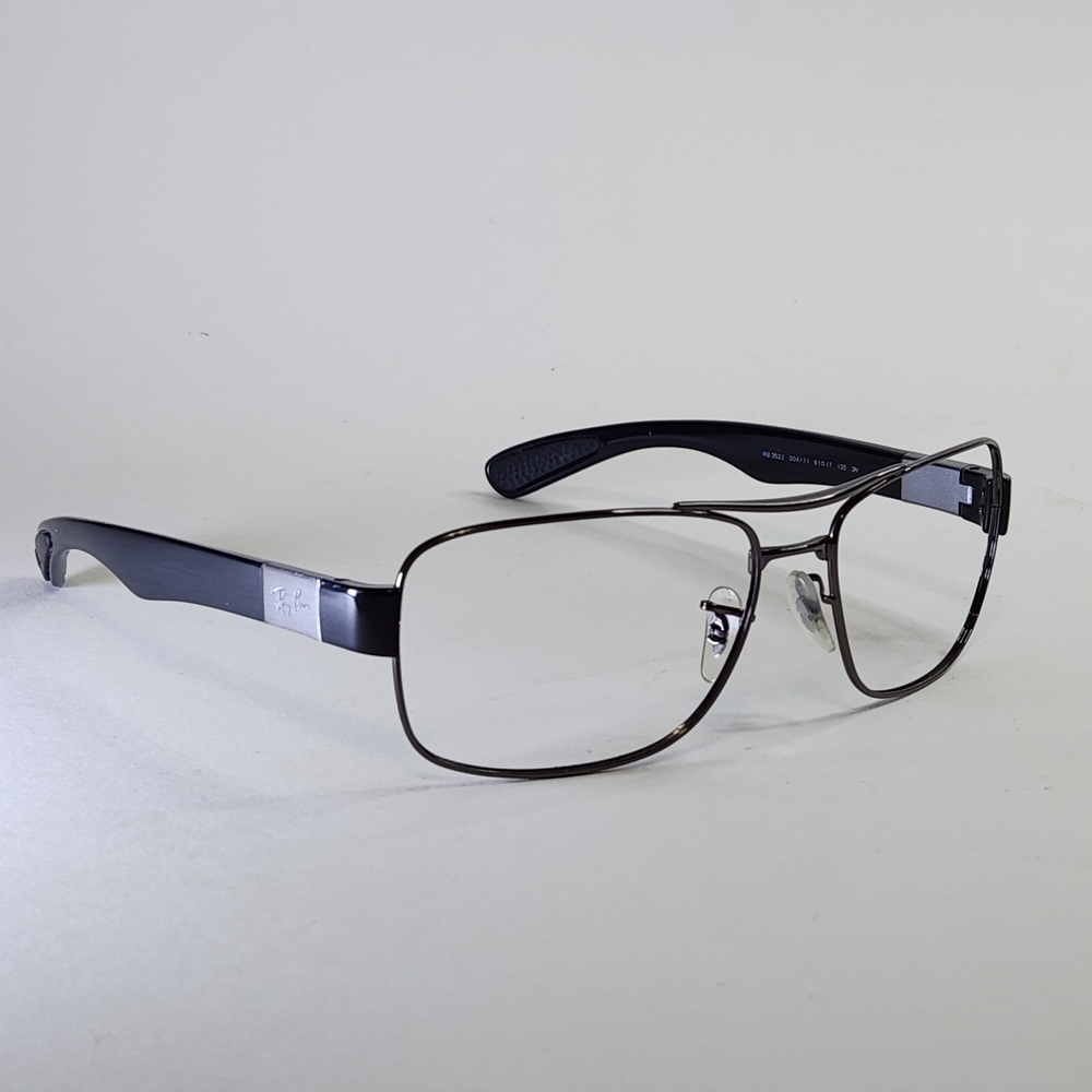 RayBan Gunmetal Glasses Frame ONLY. Black and Silver.